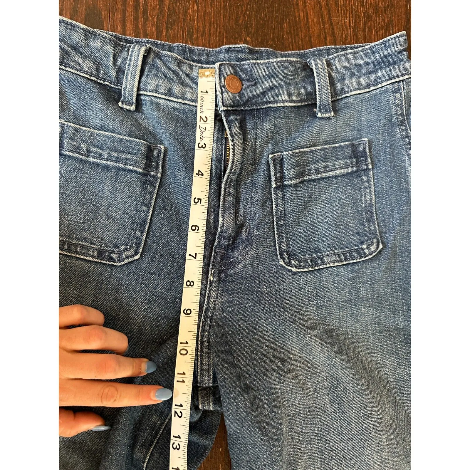 Old Navy Extra High Rise Wide Leg Jeans Size 4 - Image 9