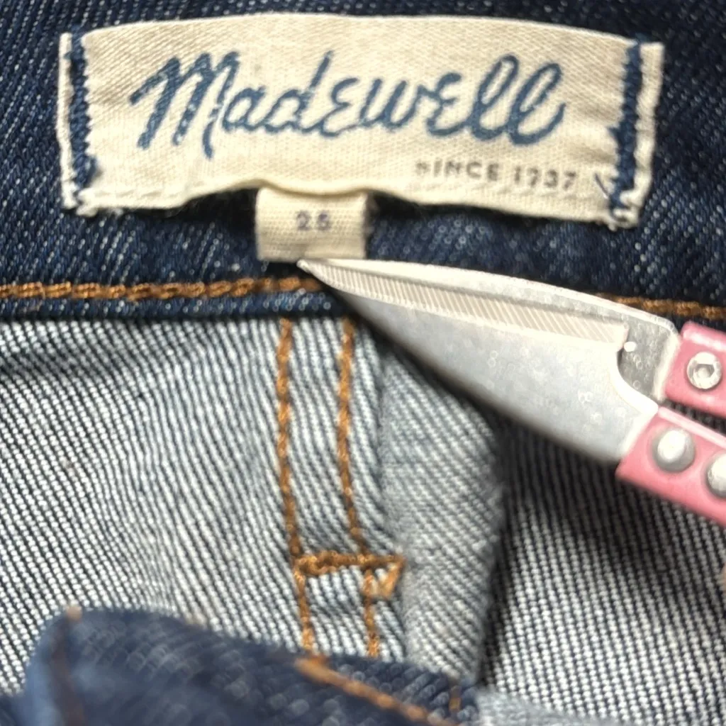 Madewell Button Front Denim Mini Skirt - Image 6