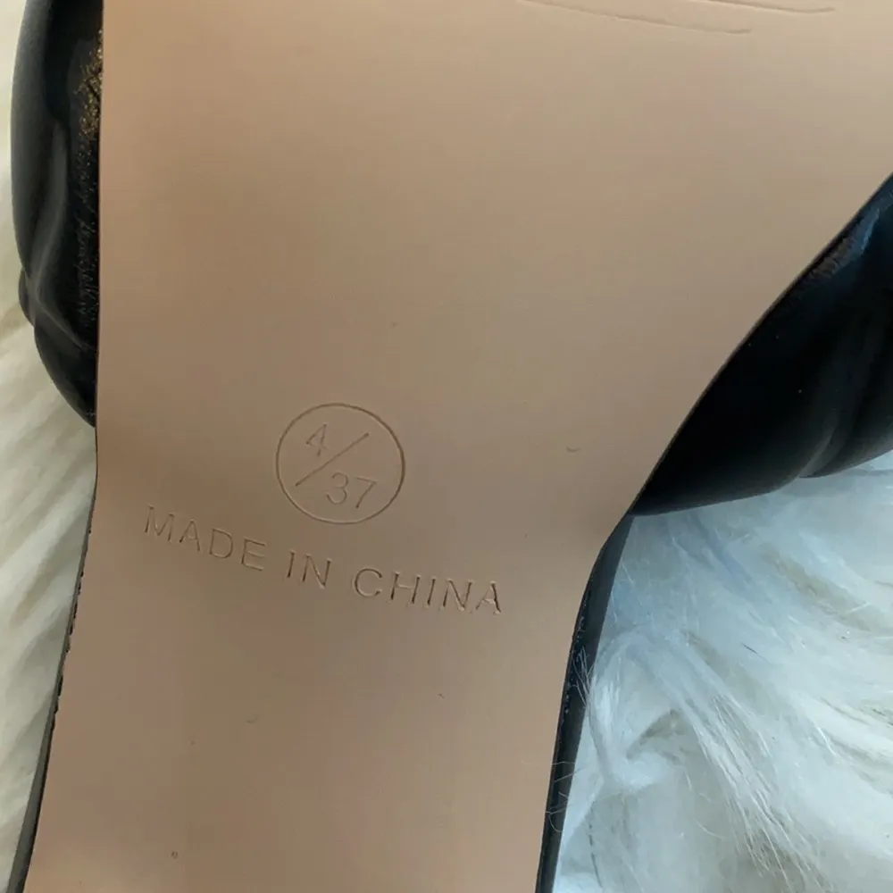 Nasty Gal Black Faux Leather Quilted Heeled Mules - Image 8