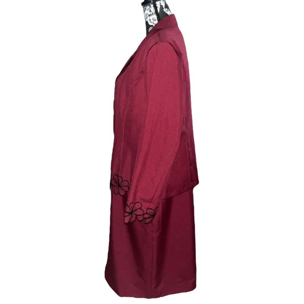 Vintage R & M Richard’s 2 Piece Maroon Dress Suit - Image 2