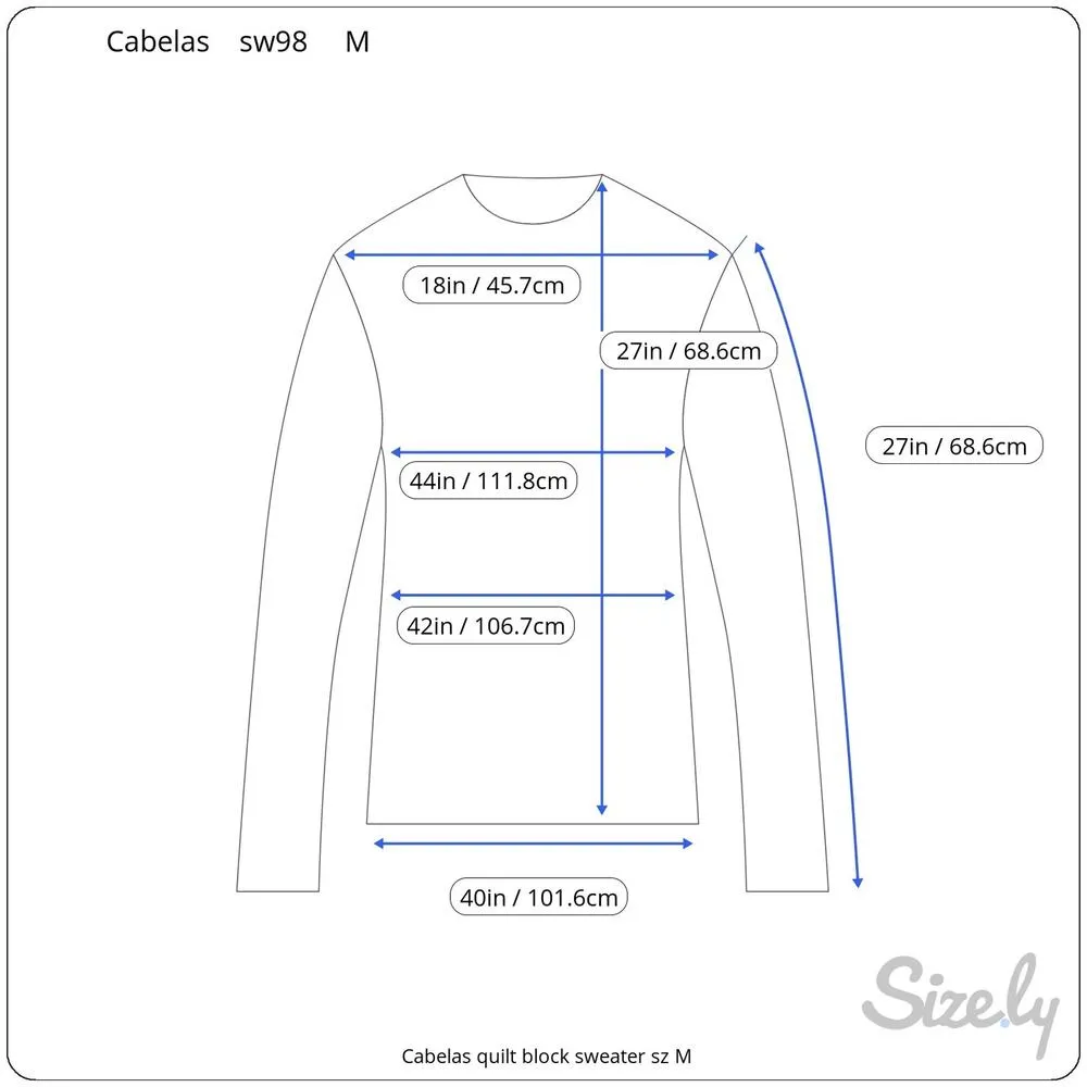Cabelas sweater quilt block country cream red green - Image 2