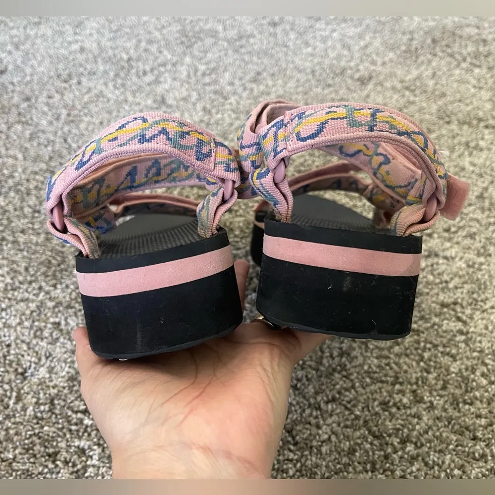 Women’s Teva Universal Flatform Platform Strappy Sandal Ziggy Rose Tan Size 10 - Image 5