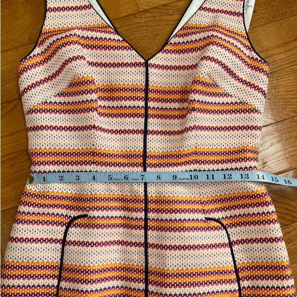 Trina Turk Garden Tea Striped V-neck dress Sz 6 new nwt straight modern party - Image 16
