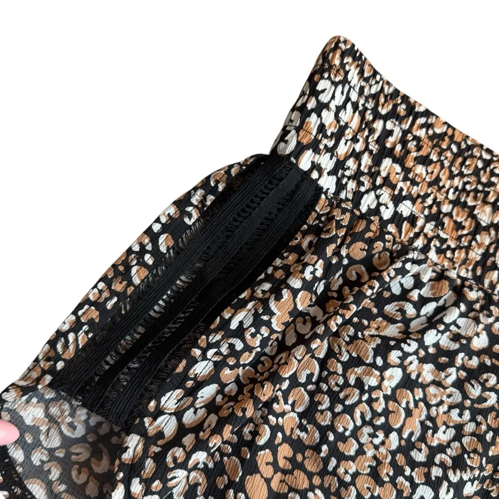 Free People Movement S Run Wild Shorts Animal Print Brown Black Lined Athleisure - Image 6