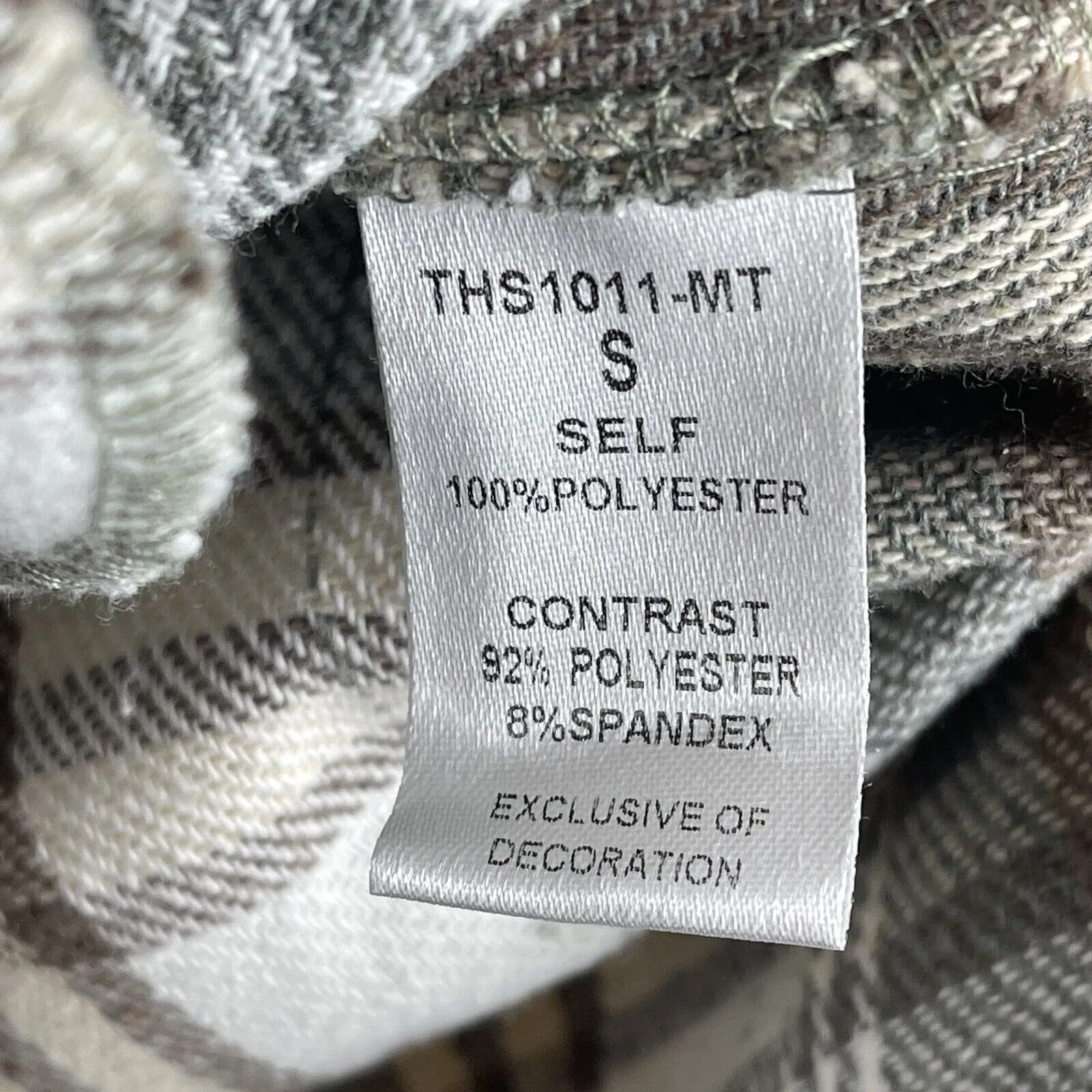 THML ‎ Jacket Shacket Women Small Green Brown Plaid Button Pocket Flannel Ranch - Image 5