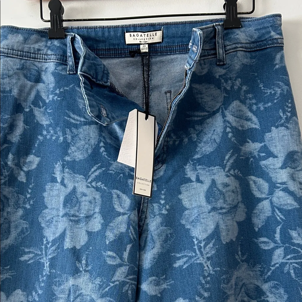 Bagatelle|Blue Floral Wide Leg Jeans sz 30 NWT Hawaiian Floral - Image 6