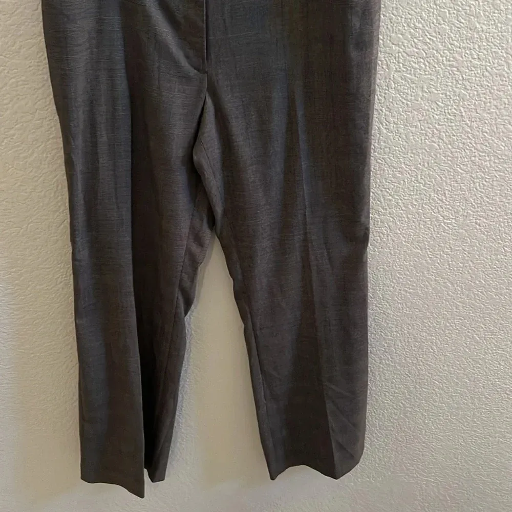 Wide Leg Dress Pants Striped Gray Hook & Eye Size 16 - Image 3