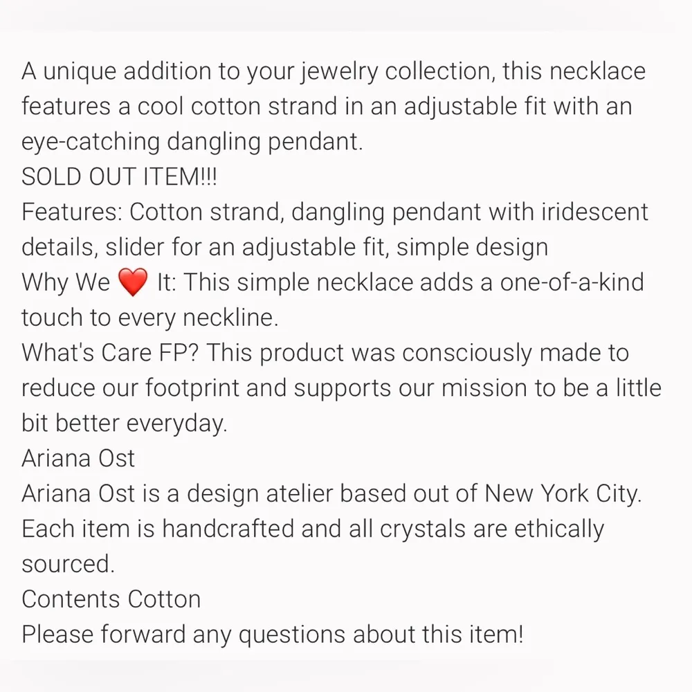 NWT Free People Ariana Ost The Era Strand Necklace - Image 8