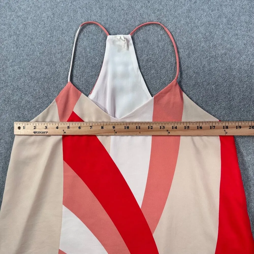 Tyche Colorblock Blouse Women's Medium Pink/Red Spaghetti Strap V-Neck Top - Image 2