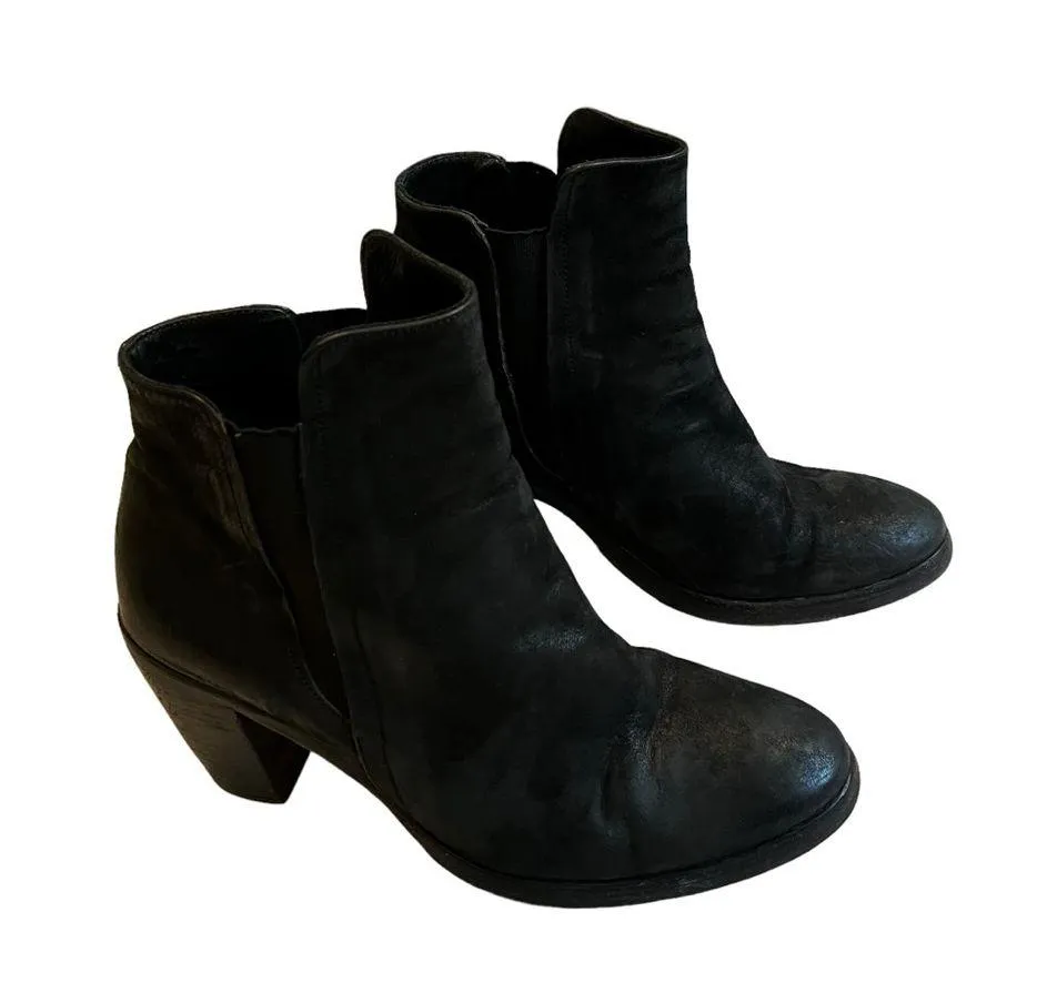 The Last Conspiracy AASE Waxed Distressed Black Leather Chelsea Ankle Boot Size 7 - Image 5