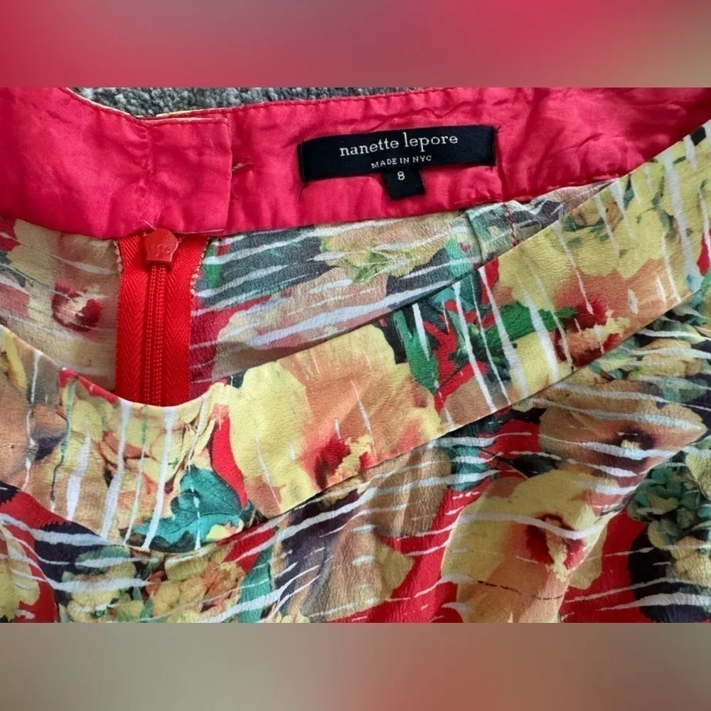 Nanette Lepore Skorts Silk High Waist Flowy - Image 5