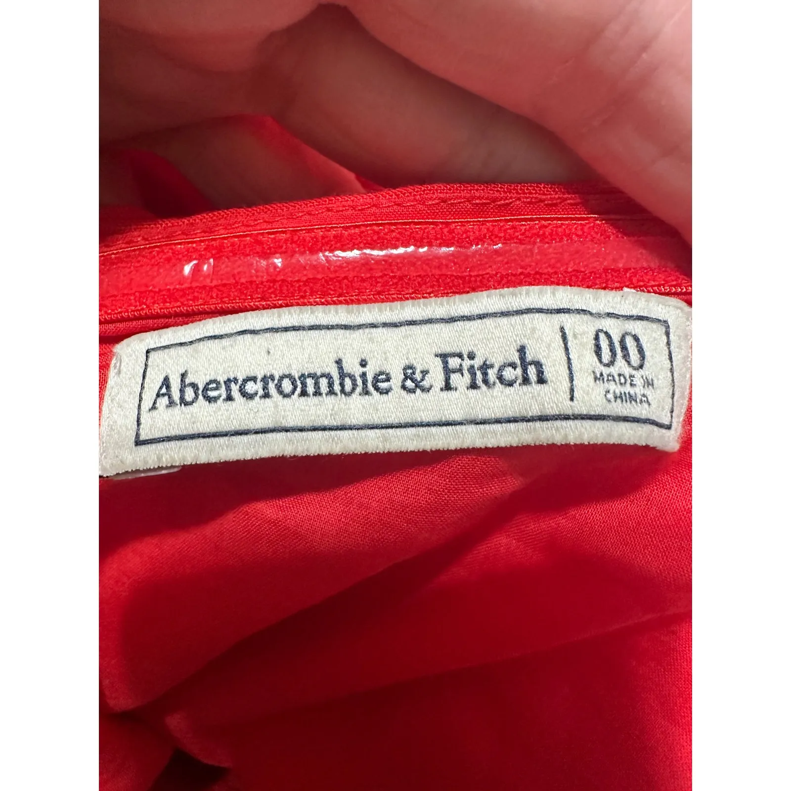 Abercrombie Fitch‎ Red Cold Shoulder Sweetheart Neck Bodycon Dress Sz 00 - Image 6