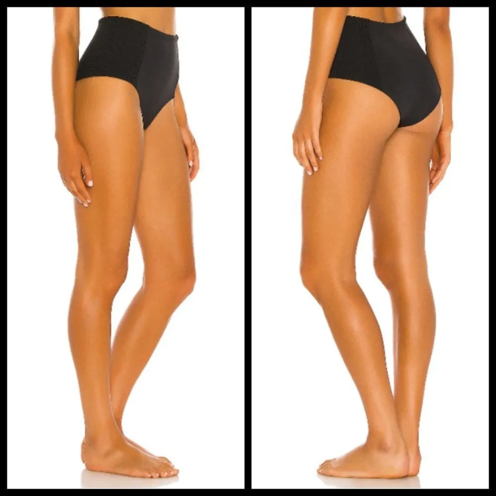 💕L*SPACE💕 Ribbed Bikini Set (Siren Top M + Jackie Bitsy Bottom XS) Black NWT - Image 14