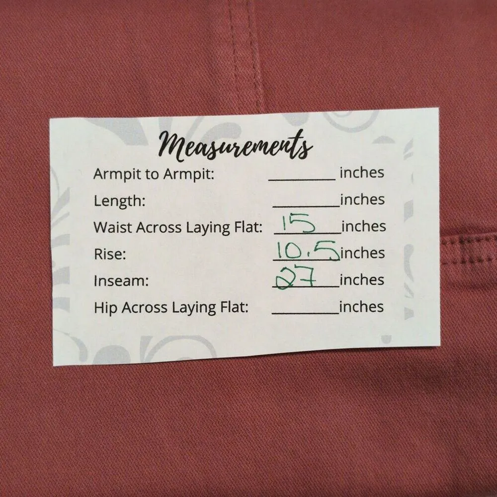 PISTOLA Canyon Rose High Rise Button Fly Patch Pocket Straight Leg Pants Size 30 - Image 9