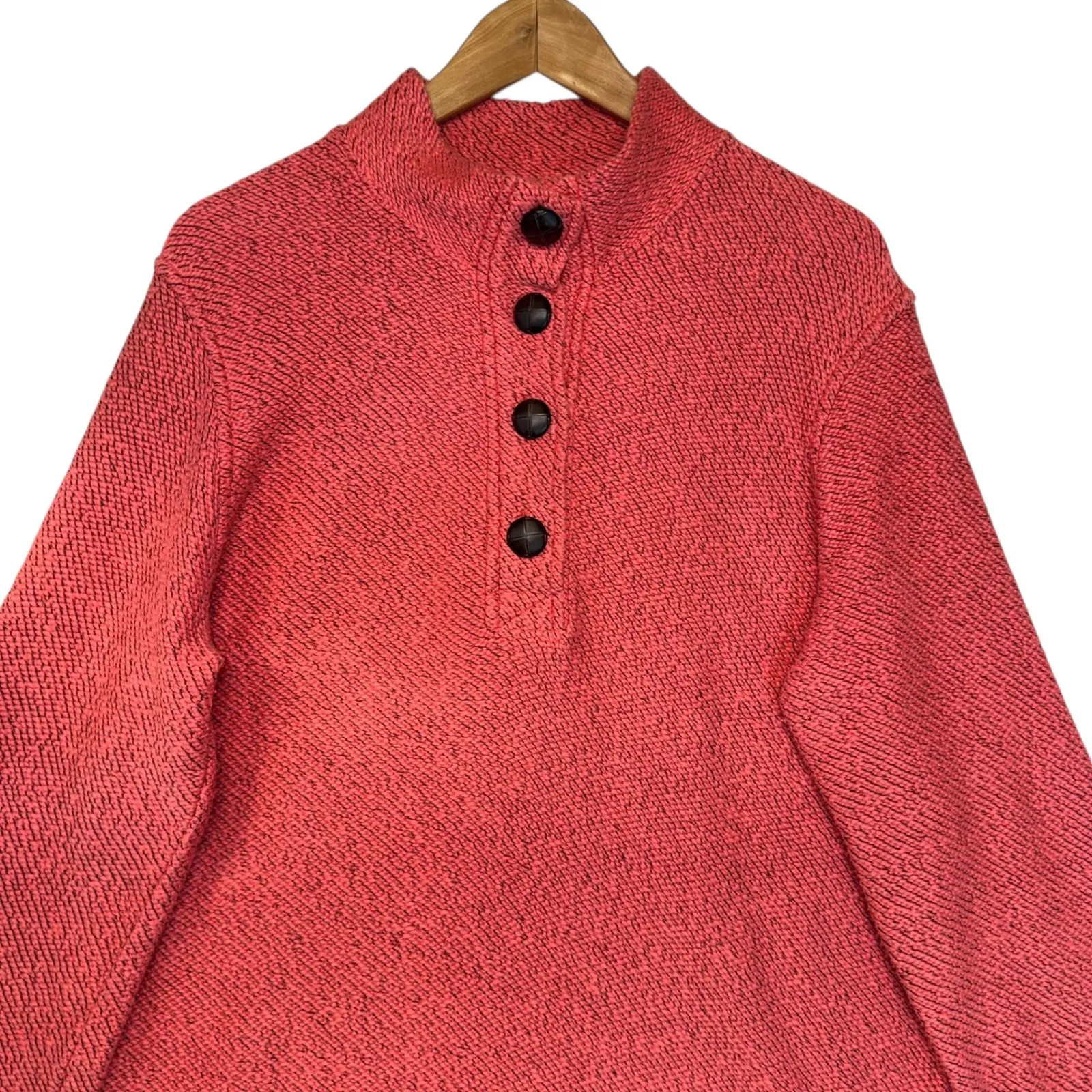 Soft Surroundings Coral Textured Knit Elevated Basics Comfy Quiet Luxury L - Image 4