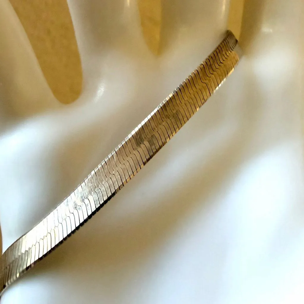 IBB Italy 925 Sterling Silver Herringbone Bracelet - Image 12