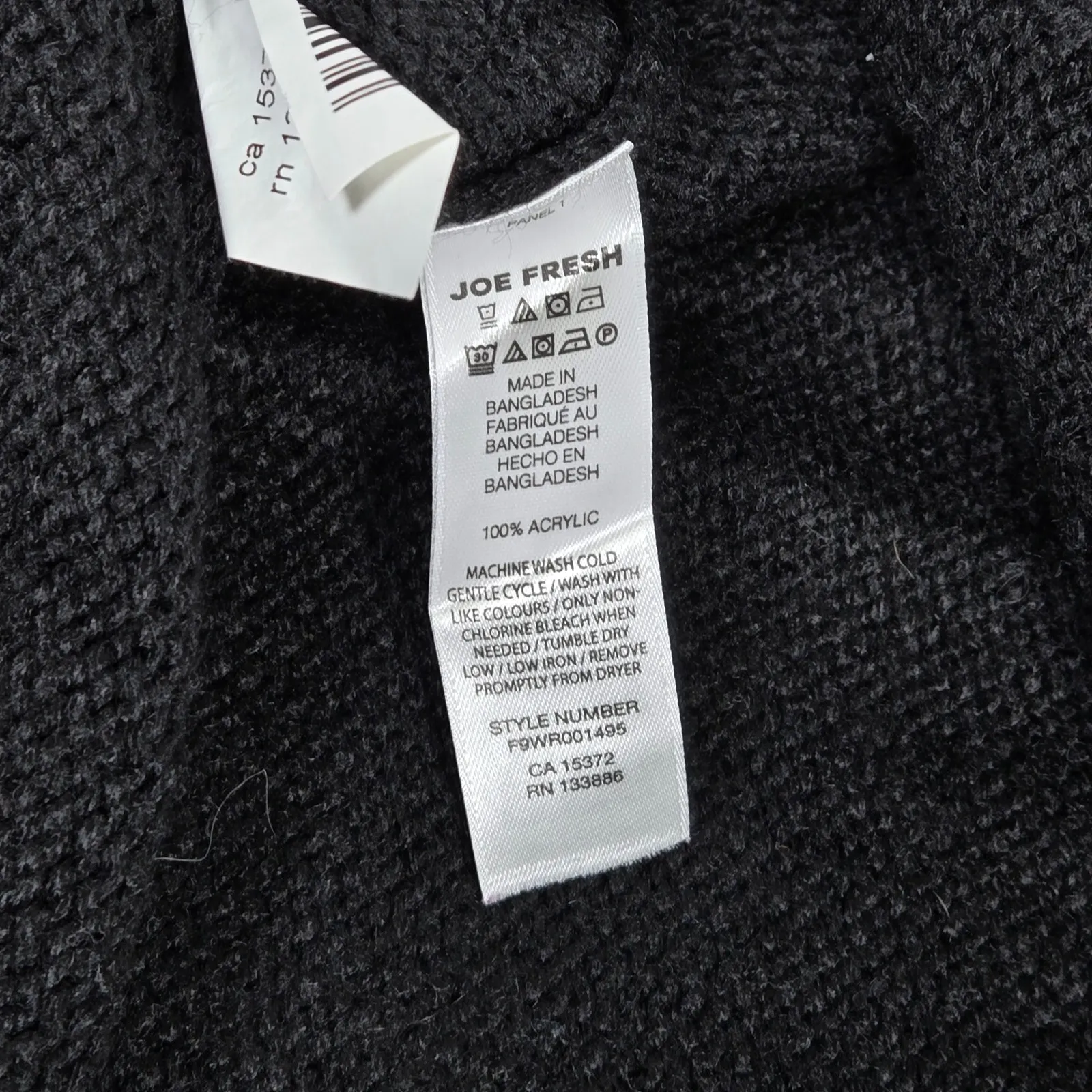 Joe Fresh Women's Small S P Black Acrylic Turtleneck Sweater Long Sleeve - Image 4