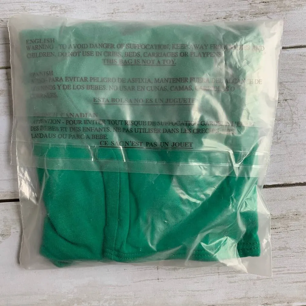 NWT Naked Wardrobe Smooth Side Asymmetrical Crop Top in Kelly Green - Image 3