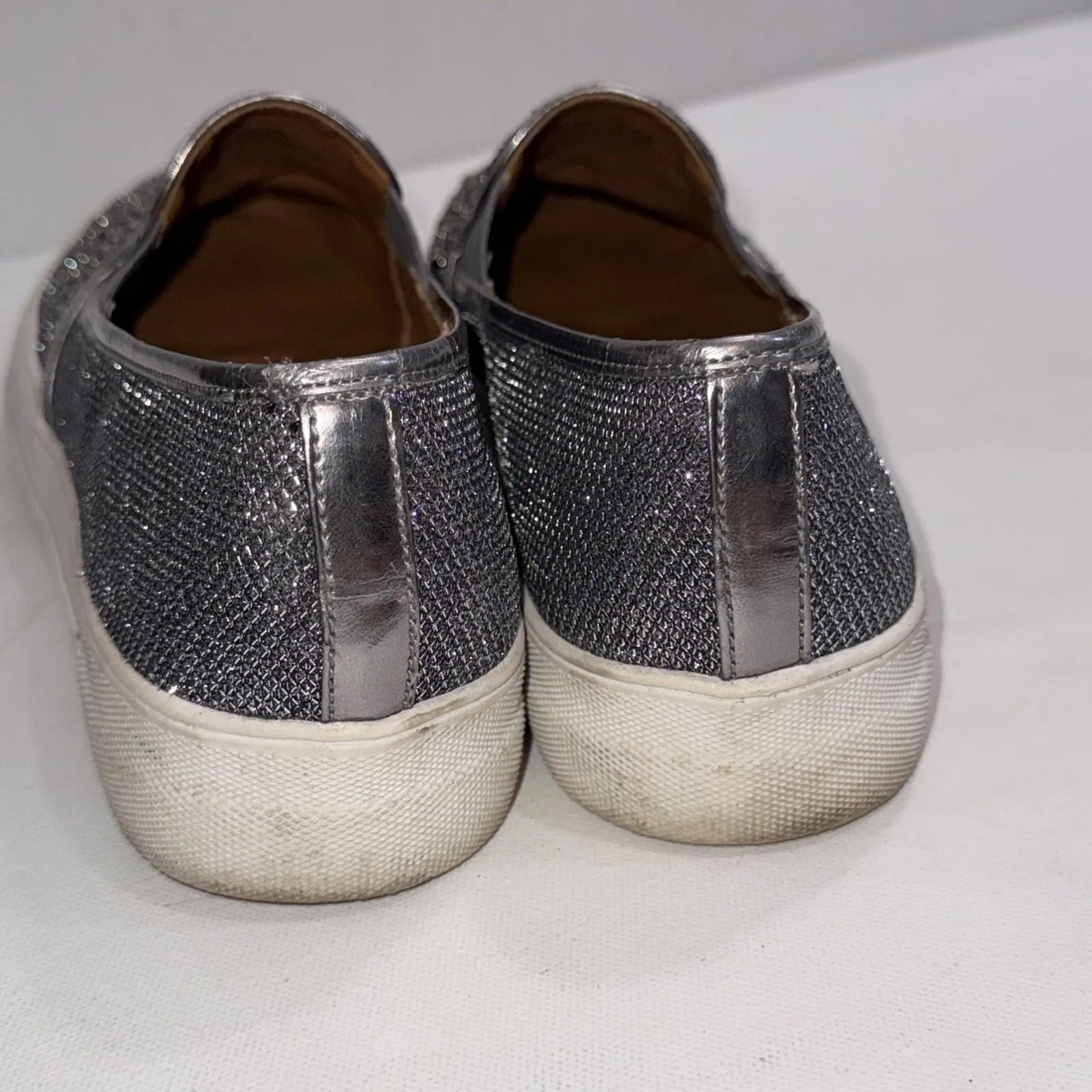 Very Volatile Studded Faux Leather Black Sneakers Embellished Slip On Shoes 10 - Image 7