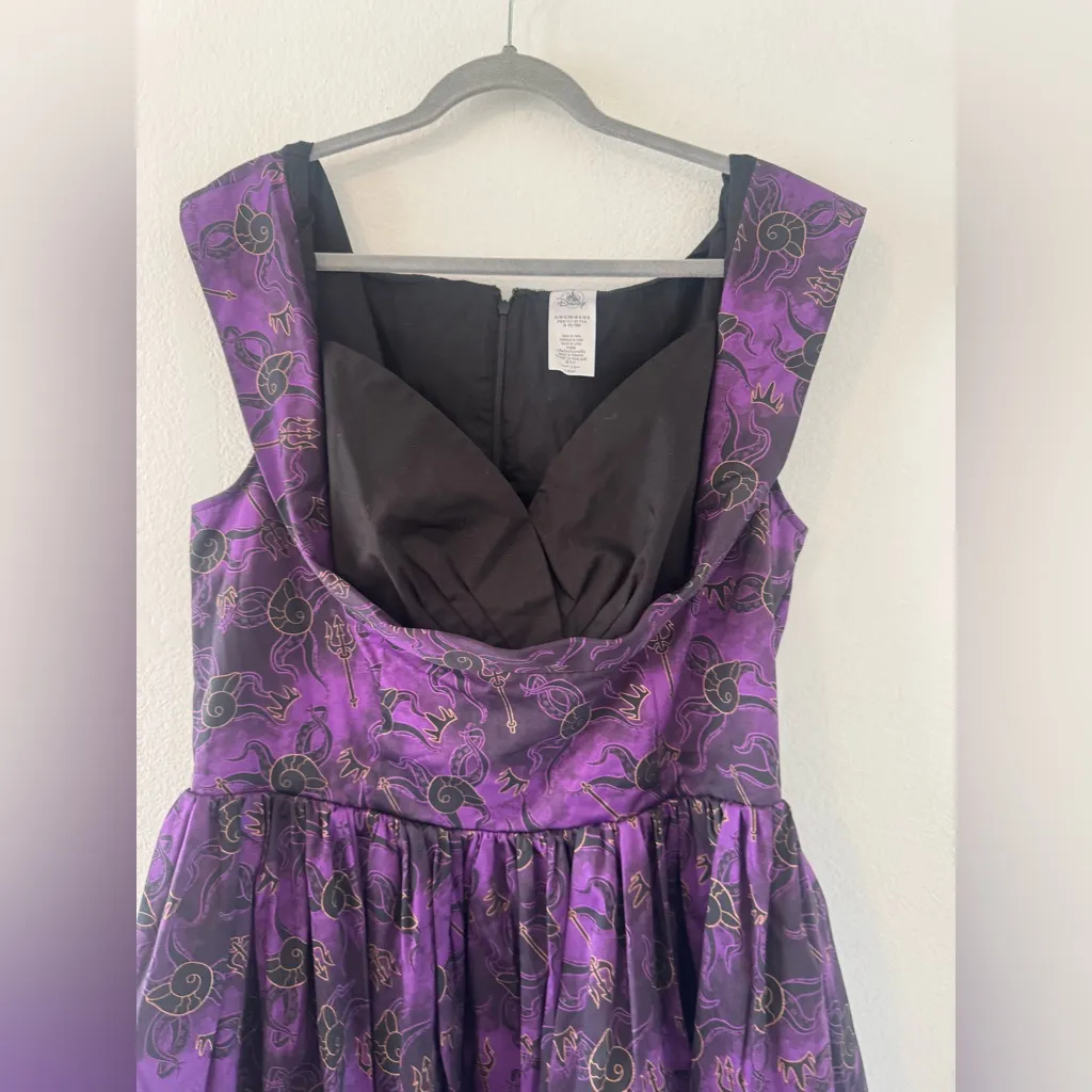 2024 Disney Parks The Little Mermaid Ursula Dress Sweetheart Neck Fit n Flare XL - Image 2