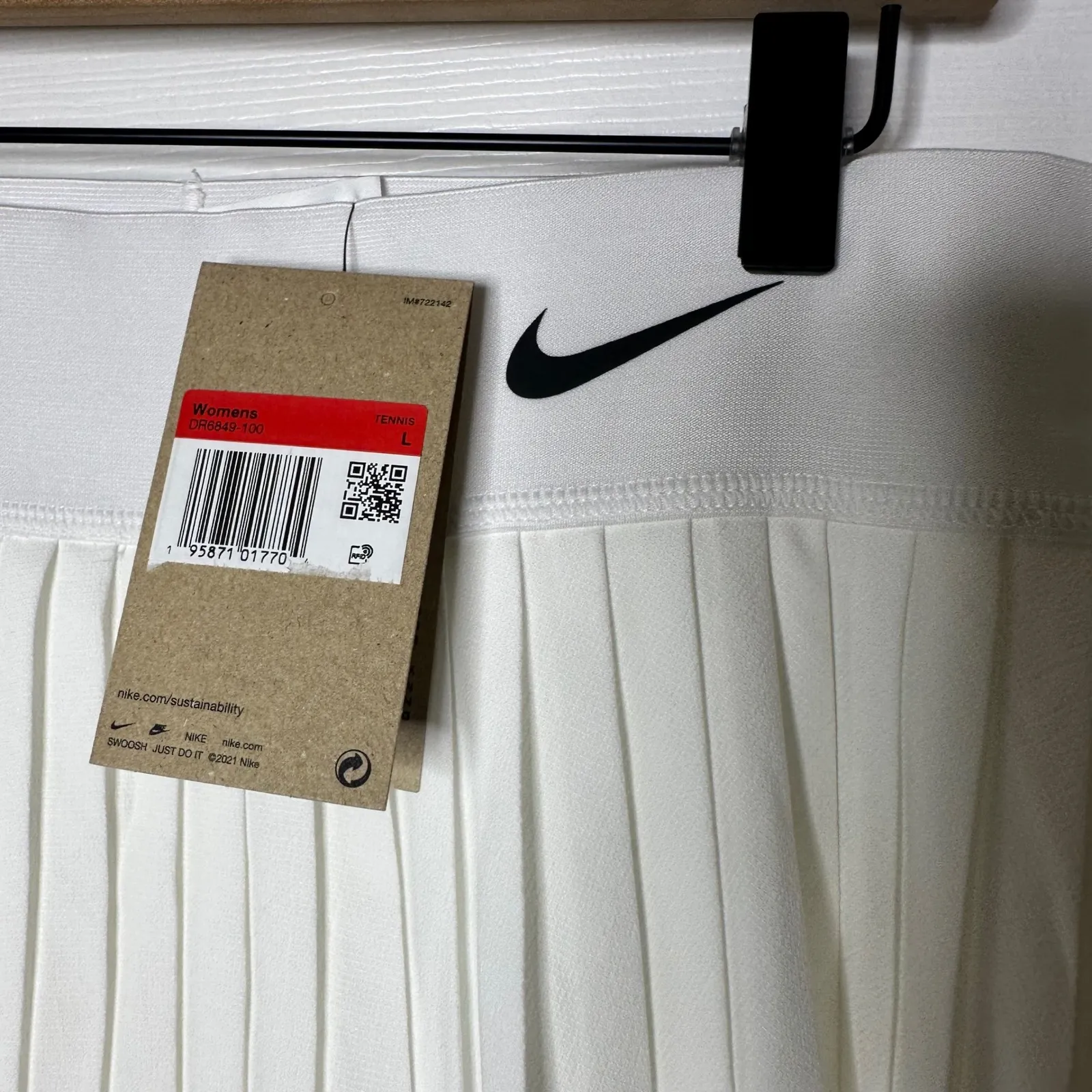 Nike‎ Advantage Court Dri-FIT Pleated Tennis Skort Size L NWT Athleisure Workout - Image 5