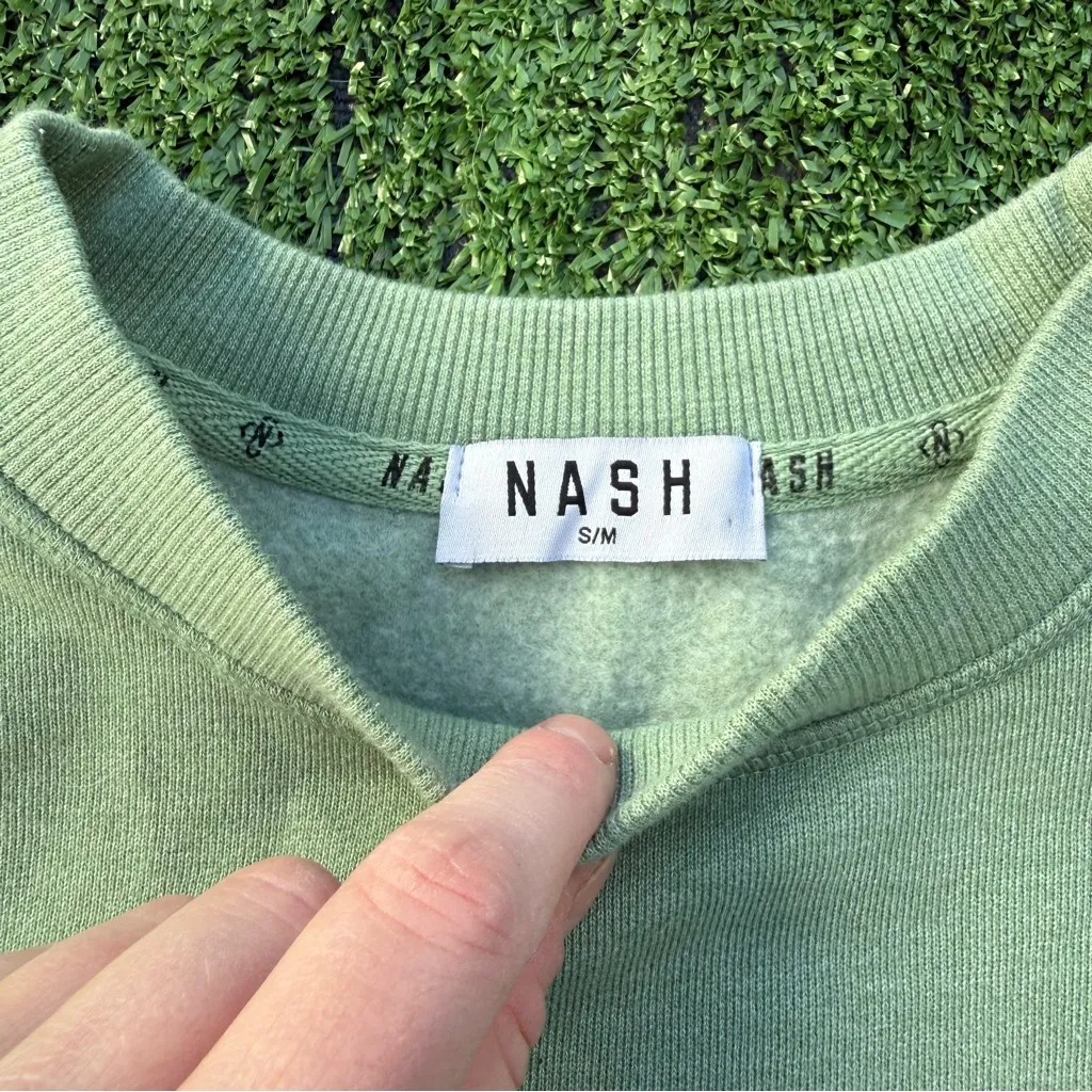 NASH Soft Green Crewneck Sweatshirt, Size S/M - Image 3