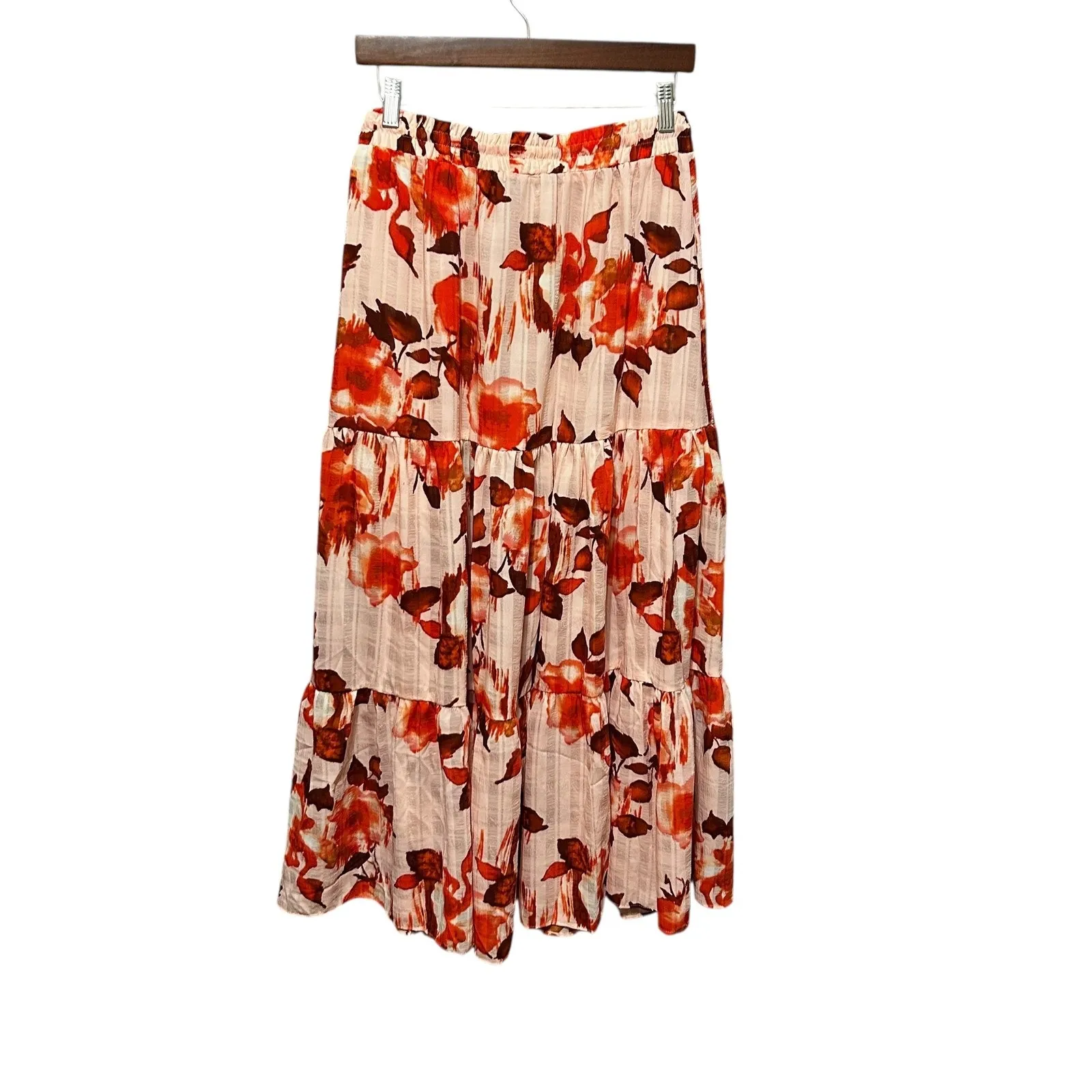 Sincerely Jules Maxi Skirt Womens L Boho Tiered Drawstring Floral Cottagecore - Image 3