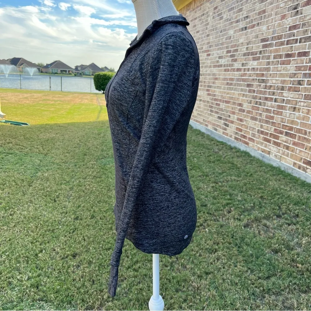 Lululemon Dark Grey Quarter Zip Pull Over Athletic Jacket - Image 4
