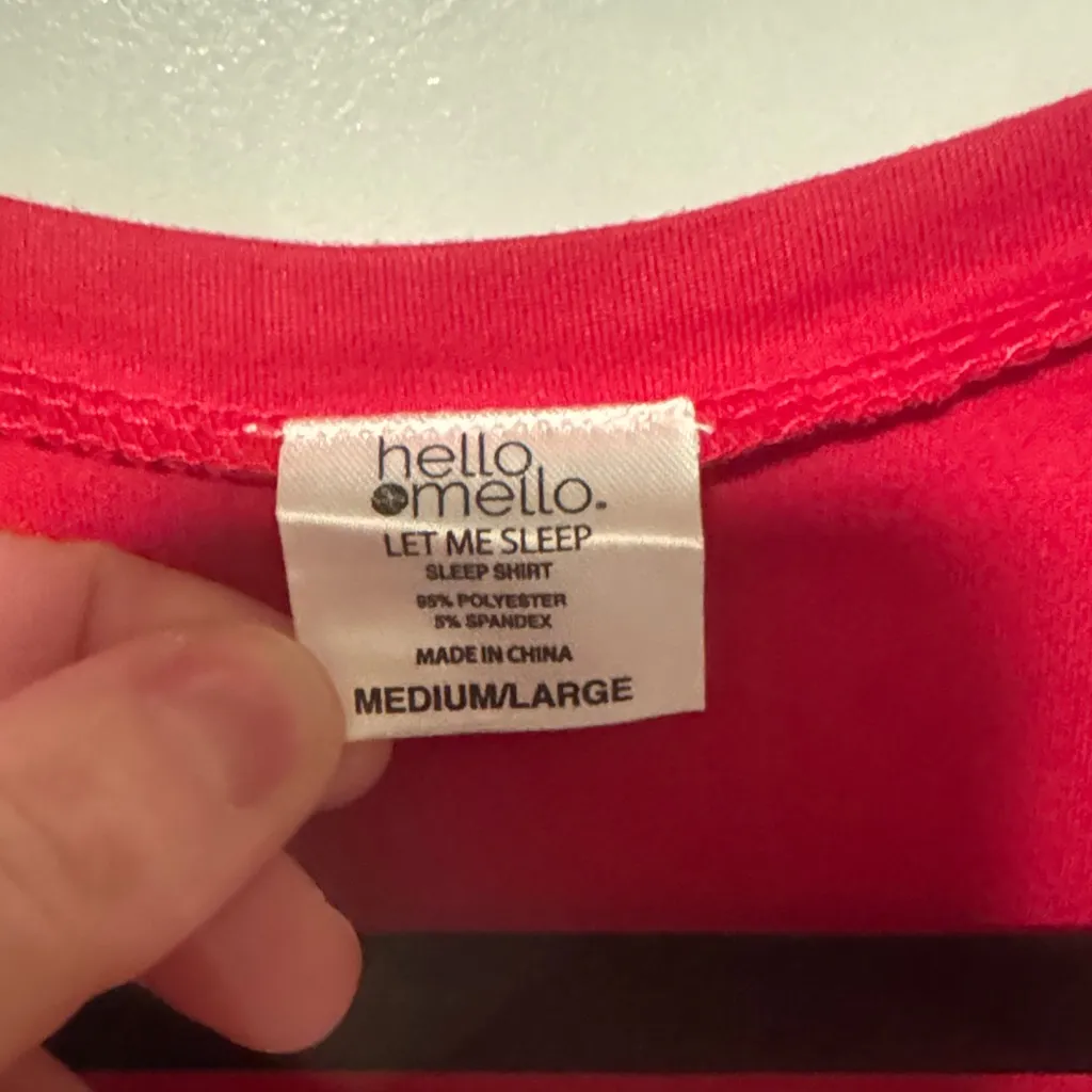 Hello Mello Sleep Shirt NWT Red Size undefined - Image 2