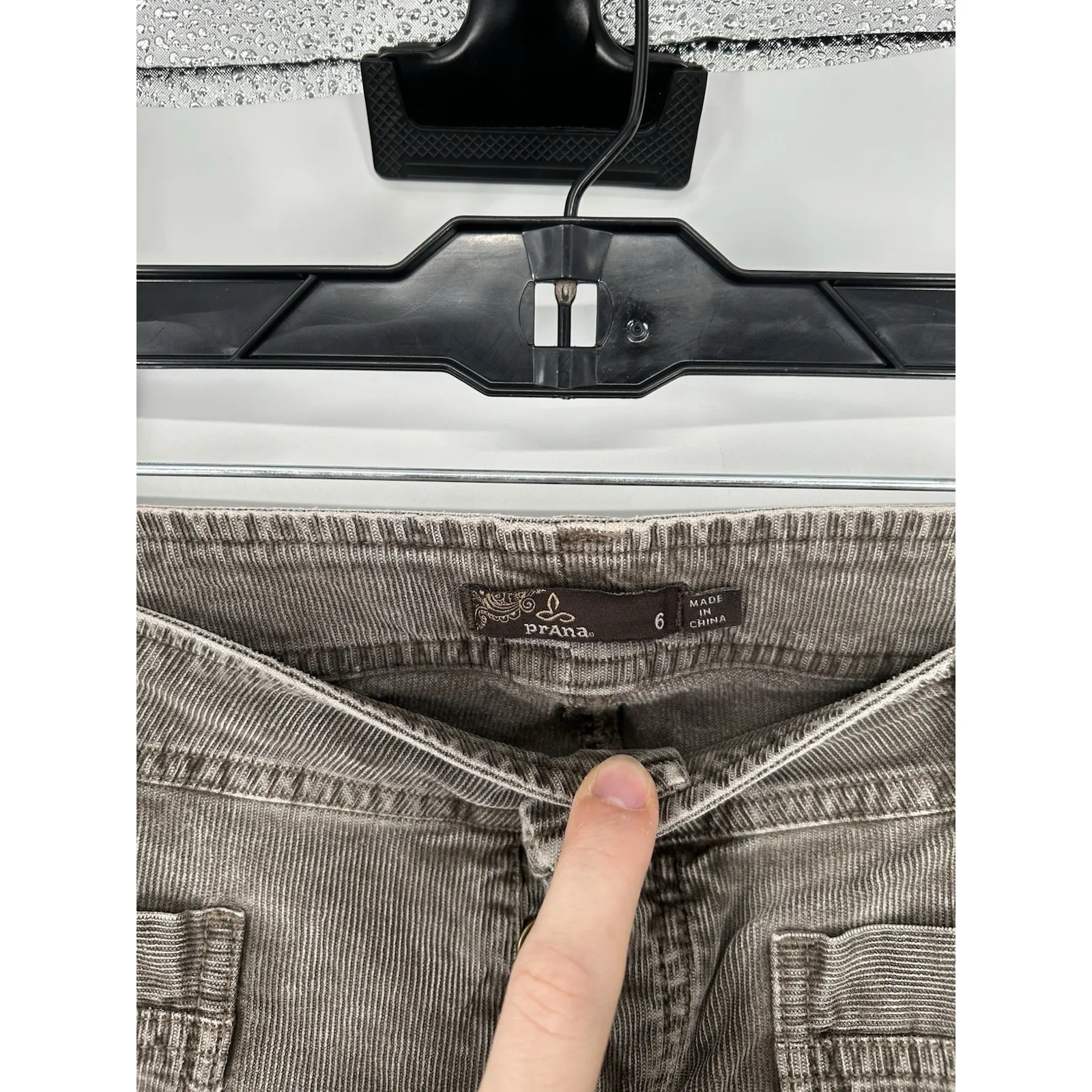 Prana Merrigan Pants‎ Skinny Corduroy Pants Stretch Grey Womens Size 6 30 30x28 - Image 3