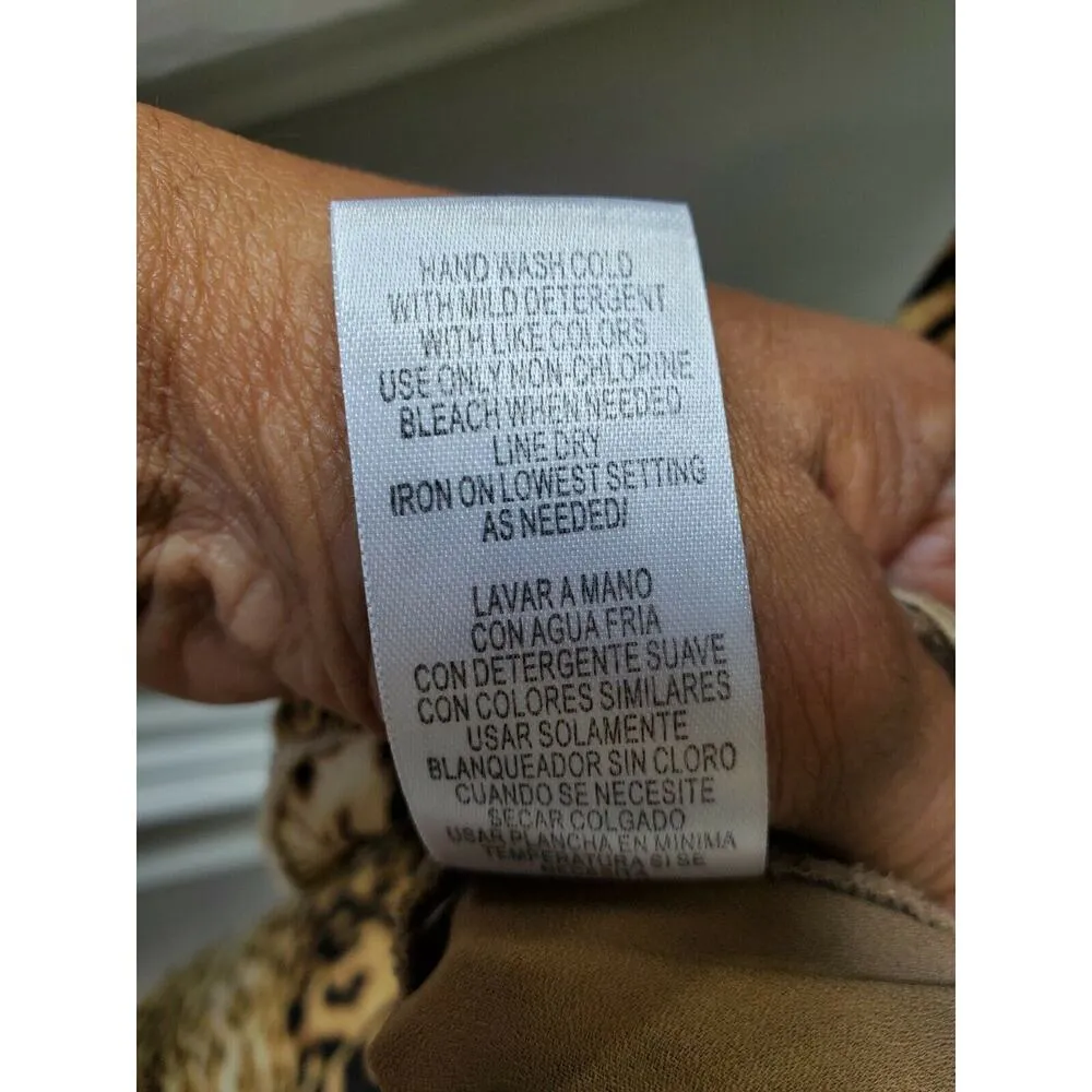 Studio 1 Women's Lepord Print Polyester Short Sleeve Top & Skirt 2 Piece Suit 8 - Image 9