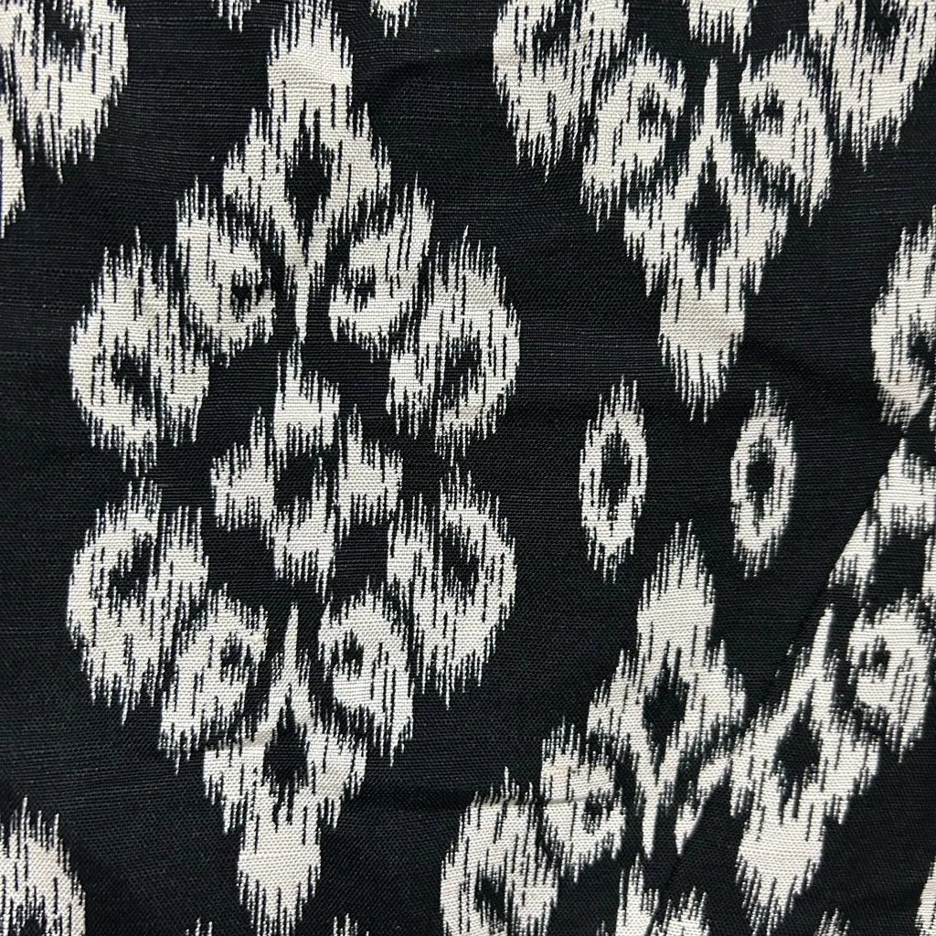 Kasper Blazer Size 4 Petite Black Ikat Print Linen Blend Lined Careerwear NWT - Image 6