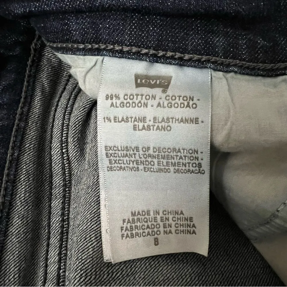 Levi’s 515 Boot Cut Dark Wash Denim Jeans Size 8 - Image 7