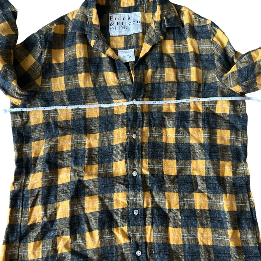 Frank & Eileen Women’s Joedy Boyfriend Fit Linen Flannel Button Down | Small - Image 10
