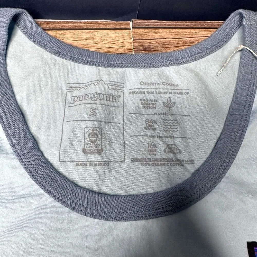 Women's P-6 Label Organic Tank NWT Size Small (Fin Blue) Style #37578 - Image 3