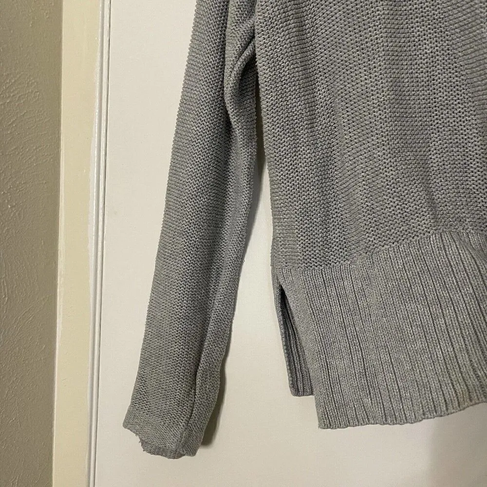 T Alexander wang Gray knit round neck sweater split side hem size XS - Image 3