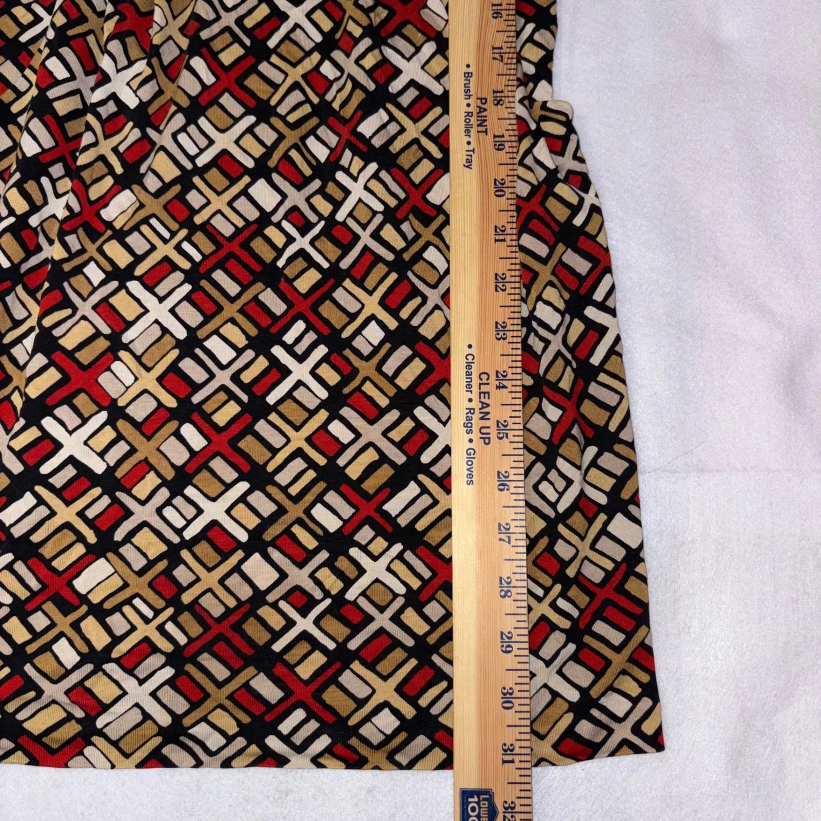 Diane von Furstenberg 100%‎ Silk Geometric Print Dress Sleeveless Size 2 - Image 6