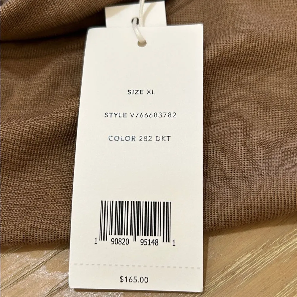 Vince Women's Sleeveless Turtleneck Shell, Dark Taupe, Extra Large, NWT - Image 11