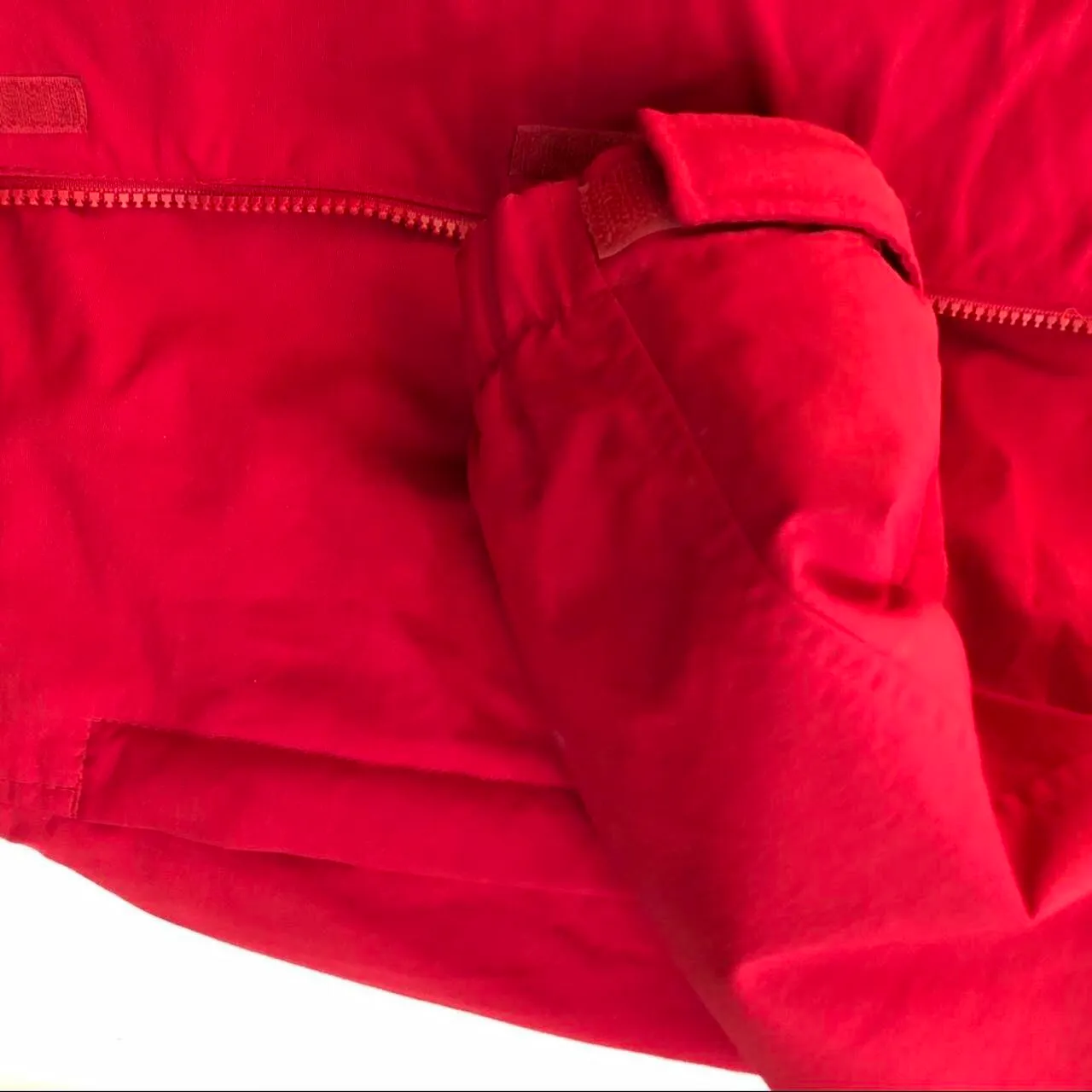 VTG L.L Bean Zip Up Red black hooded Bomber puffer jacket streetwear oversize. Measurement in pics - Image 5