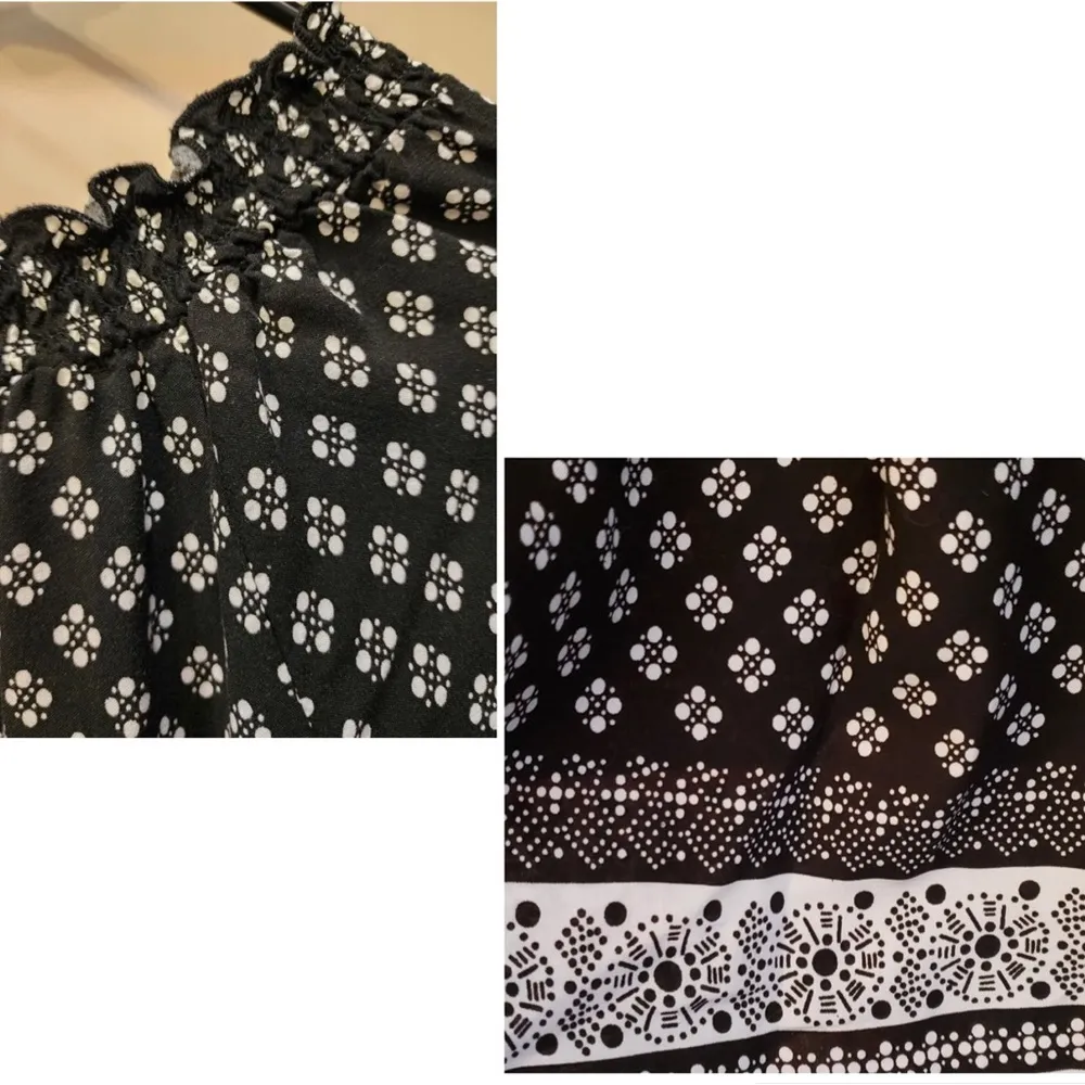 Faded Glory black & white boho blouse - Image 8