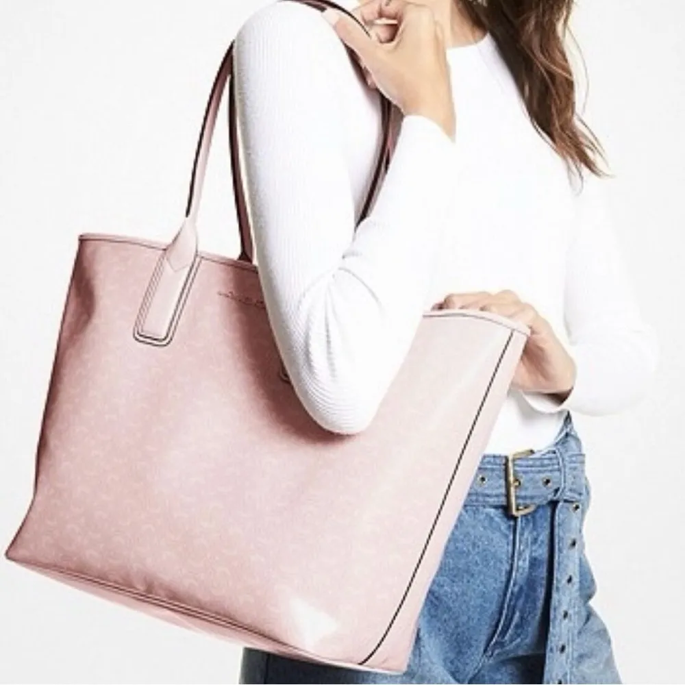NWT Michael Kors Pink ‘Jodie’ Monogram Jacquard Large Tote Bag in “Powder Blush” - Image 10