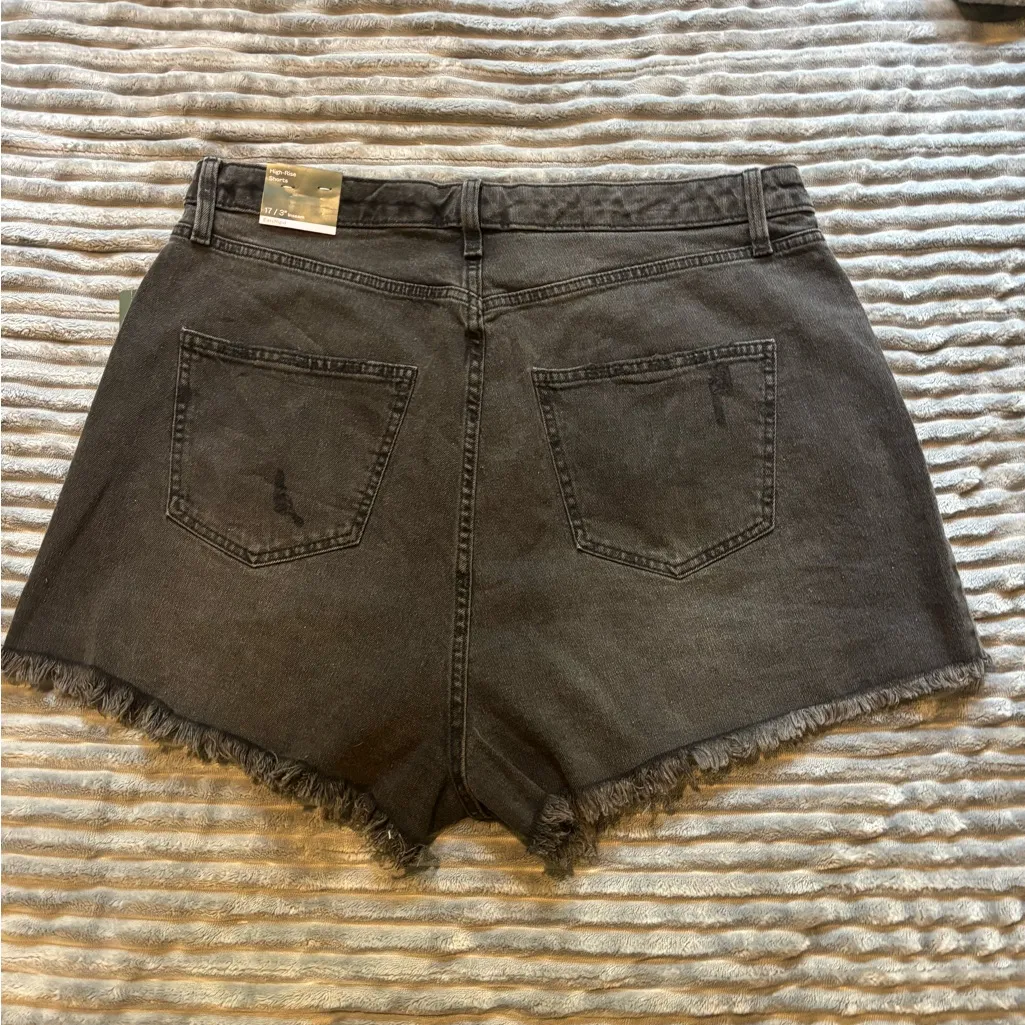 Wild Fable Distressed Black Jean Shorts - Image 2