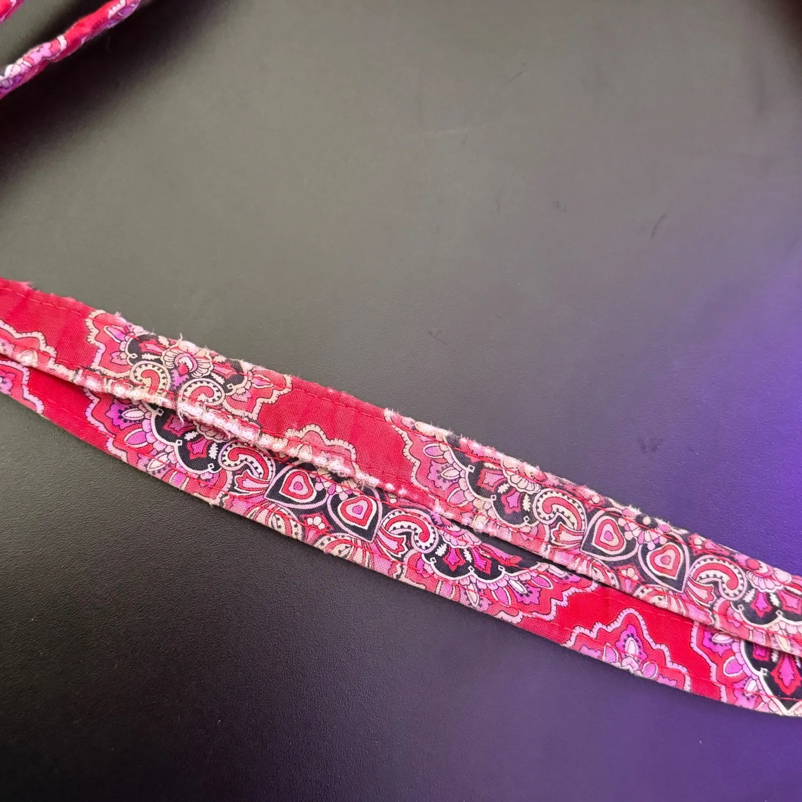 Vera Bradley‎ Frankly Scarlet On The Go Crossbody Bag Red Paisley BOHO Hippie - Image 7