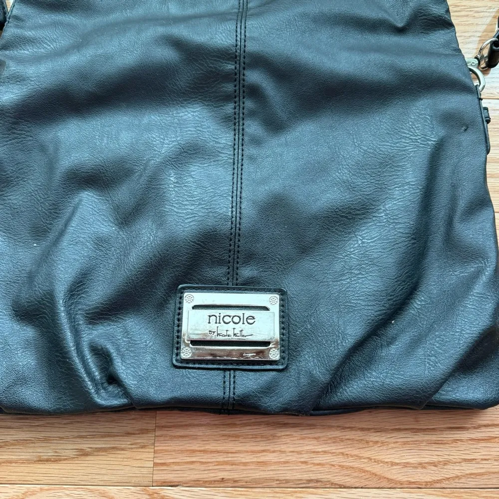 Nicole by Nicole Miller women’s black leather Bag - Image 13