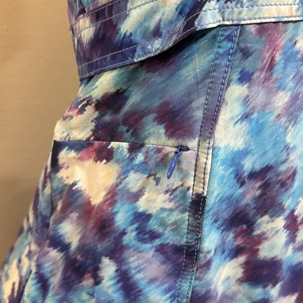 ATHLETA “PROTEA” pretty blue watercolor halter dress woman size 8 - Image 4