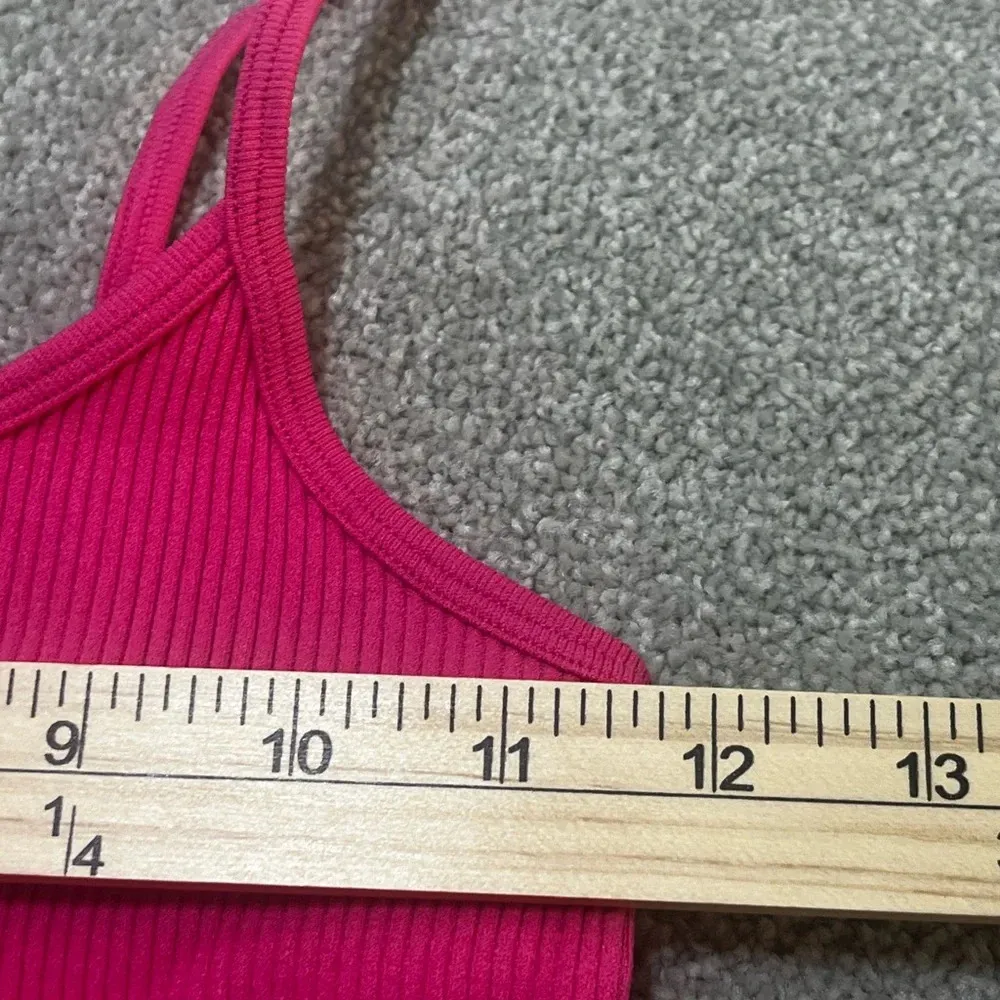 Pretty Little Thing Ribbed Body Contour Maxi Dress Hot Pink Size Small - Image 3