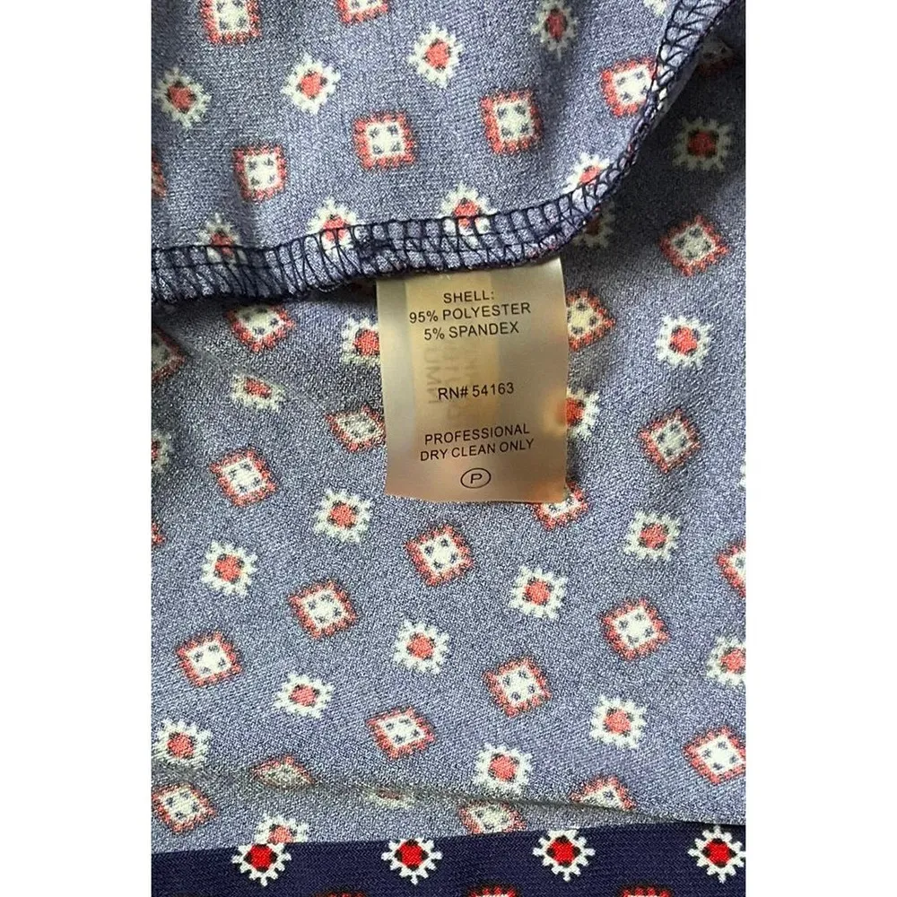 Tommy Hilfiger Blue Long Sleeve Knee Length Wrap Around Dress Size 6 | 48-30 - Image 5