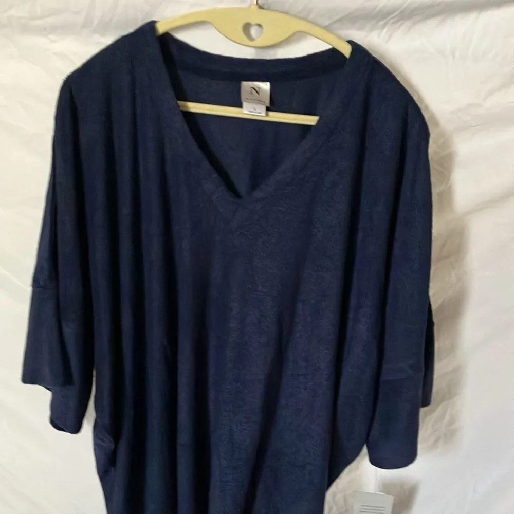 Natori: Blue Boxy (Wide) Short Sleeve Top- L - Image 5