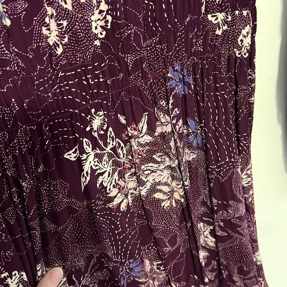 MAEVE Anthropologie - Ruffle Monaco Tiered
Dress Purple Floral Feminine Size Sm - Image 7