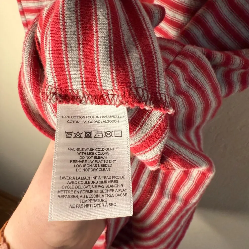 We The Free Striped Frenchie Dress Soft Knit T-Shirt 100% Cotton Size Medium - Image 5